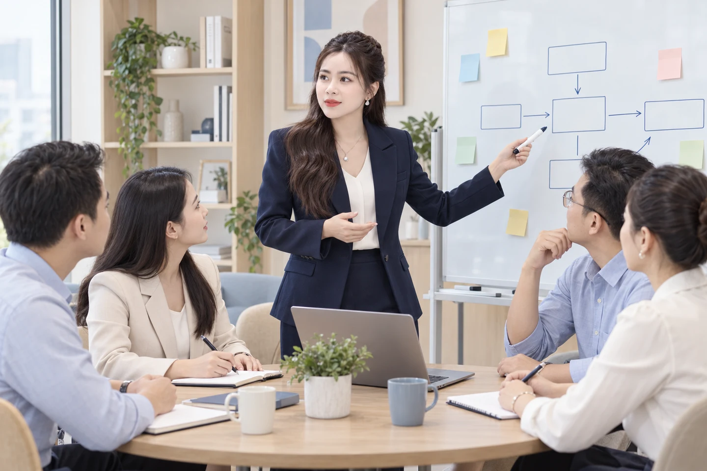 Ảnh AI minh hoạ trao đổi vận hành với đội ngũ quản lý